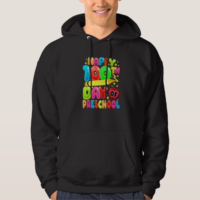100th Day of Preschool Teachers Kids Child 100 Day Hoodie (Front)