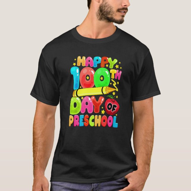 100th Day of Preschool Teachers Kids Child 100 Day T-Shirt (Front)