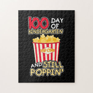 100th Day Of School 100 Days And Still Poppin Kids Jigsaw Puzzle