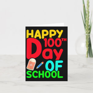 100th Day Of School 100 Days Cute Students Boys Gi Card