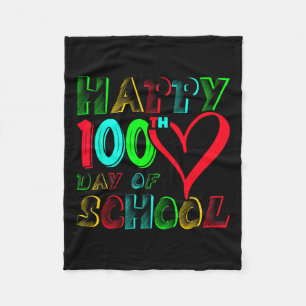 100th Day Of School 100 Days Cute Students Boys Gi Fleece Blanket