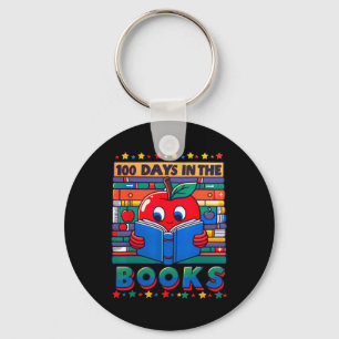 100th Day Of School 100 Days In The Book Reading B Key Ring