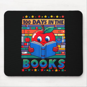 100th Day Of School 100 Days In The Book Reading B Mouse Pad