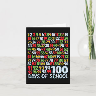 100th Day Of School 100 Days Math Numbers Teacher  Card