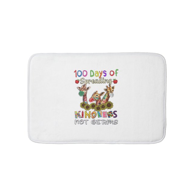100th Day of School 100 Days Of Spreading Kindness Bath Mat (Front)
