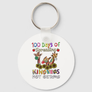 100th Day of School 100 Days Of Spreading Kindness Key Ring