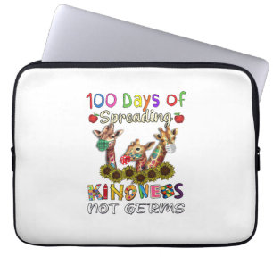 100th Day of School 100 Days Of Spreading Kindness Laptop Sleeve