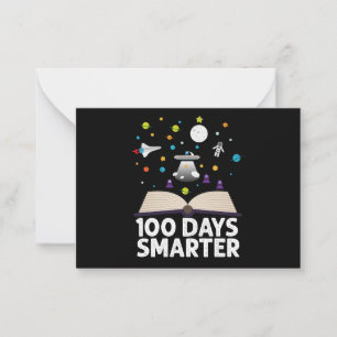 100th Day Of School 100 Days Smarter Books Space Card