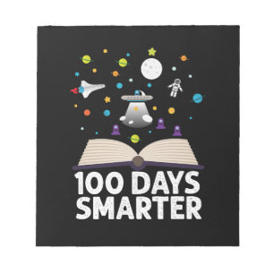 100th Day Of School 100 Days Smarter Books Space  Notepad