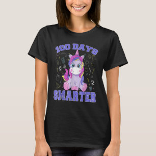 100th Day of School 100 days smarter Unicorn Stude T-Shirt