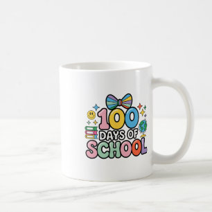 100th Day Of School 100 Days Teacher Coquette Bow Coffee Mug