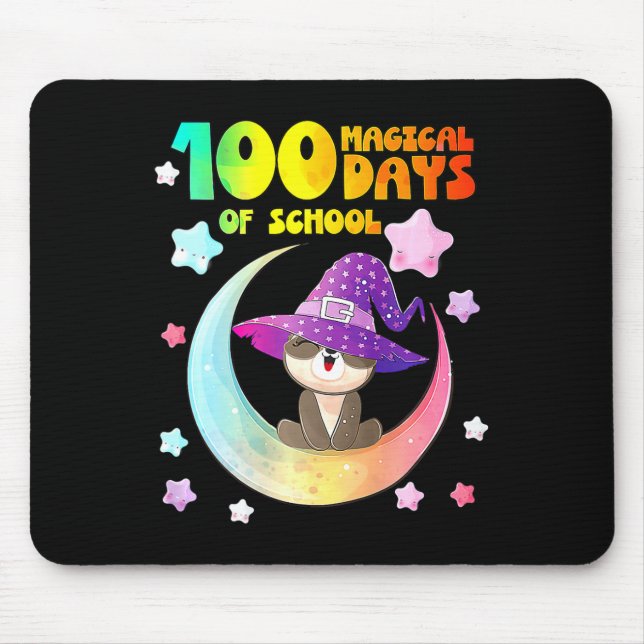 100th Day Of School 100 Magical Days Of School Cut Mouse Pad (Front)