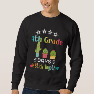 100th Day Of School  4th Grade Teacher Girls 100 D Sweatshirt