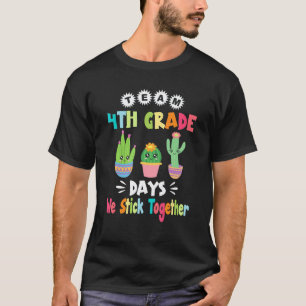 100th Day Of School 4th Grade Teacher Girls 100 Da T-Shirt