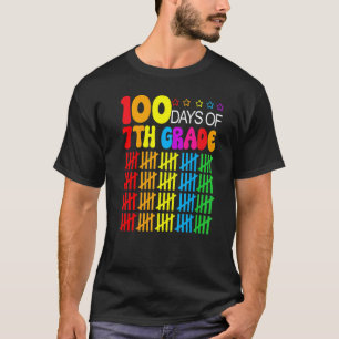100th Day Of School 7th grade Teacher 100 Days Sm T-Shirt