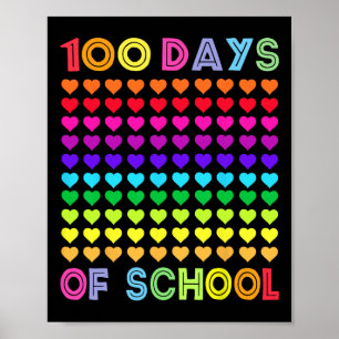 100th Day Of School And Still Loving It 100 Rainbo Poster