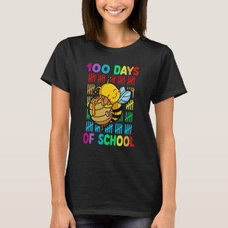 100th Day Of School Animal Bees Happy 100th Day Ki T-Shirt