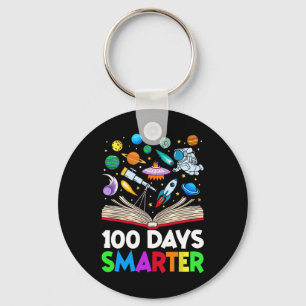 100th Day Of School Astronaut Books Space 100 Days Key Ring