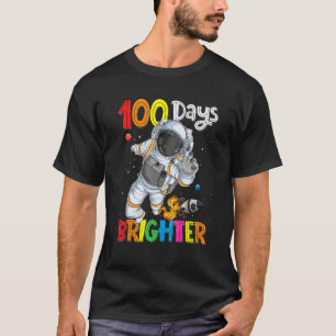 100th Day of School Astronaut Outer Space 100 Days T-Shirt