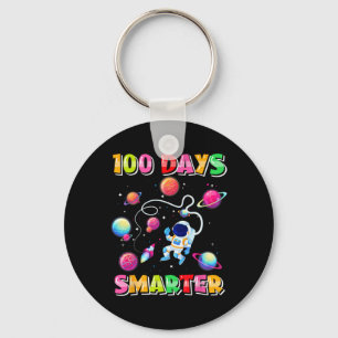 100th Day Of School Astronaut Space 100 Days Smart Key Ring