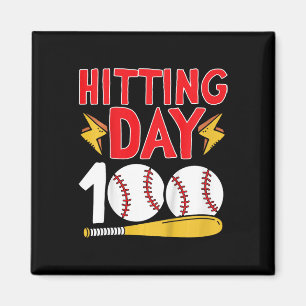 100th Day Of School Baseball 100 Days Of School Magnet