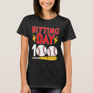 100th Day Of School Baseball 100 Days Of School T-Shirt