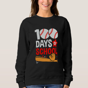 100th Day Of School Baseball 100 Days Smarter Teac Sweatshirt