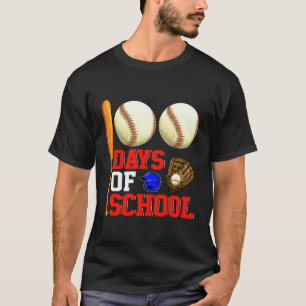 100Th Day Of School Baseball Teacher Student 100 D T-Shirt
