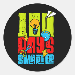 100th Day Of School Boys 100 Days Of School 100 Da Classic Round Sticker