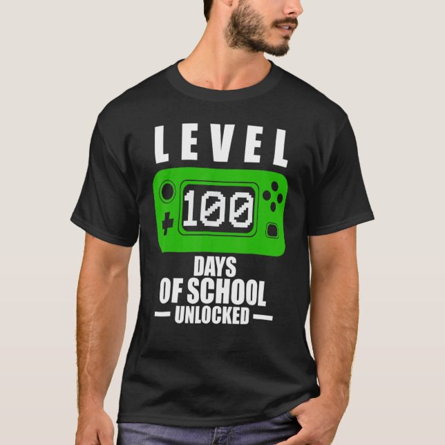100th Day of School Boys 100 Days of School Gaming T-Shirt (Front)