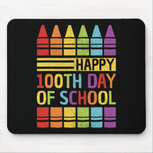 100th Day Of School Boys Girls Kids 100 Days Of Sc Mouse Pad