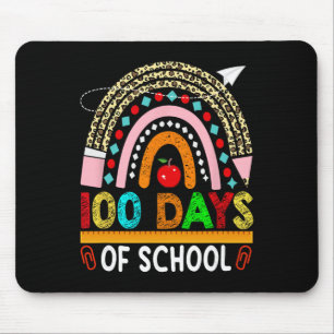 100th Day Of School Colourful Cute Rainbow Teacher Mouse Pad