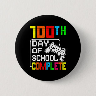 100th Day Of School Complete Video Game Students G 6 Cm Round Badge