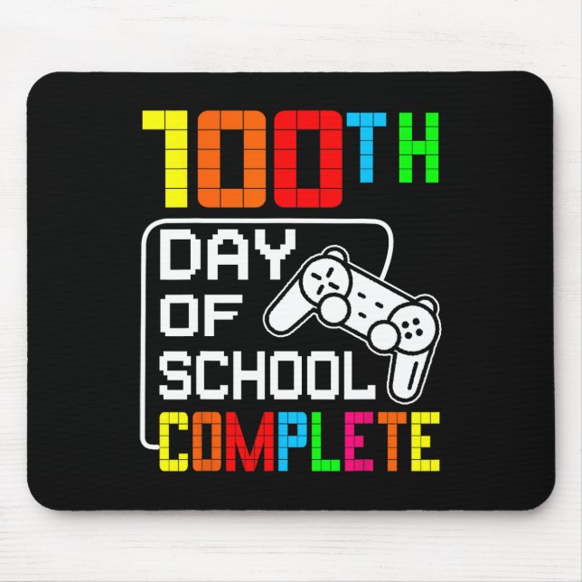 100th Day Of School Complete Video Game Students G Mouse Pad (Front)