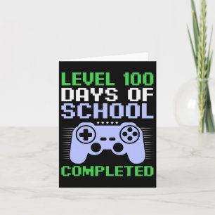 100th Day Of School Completed For Kids Card