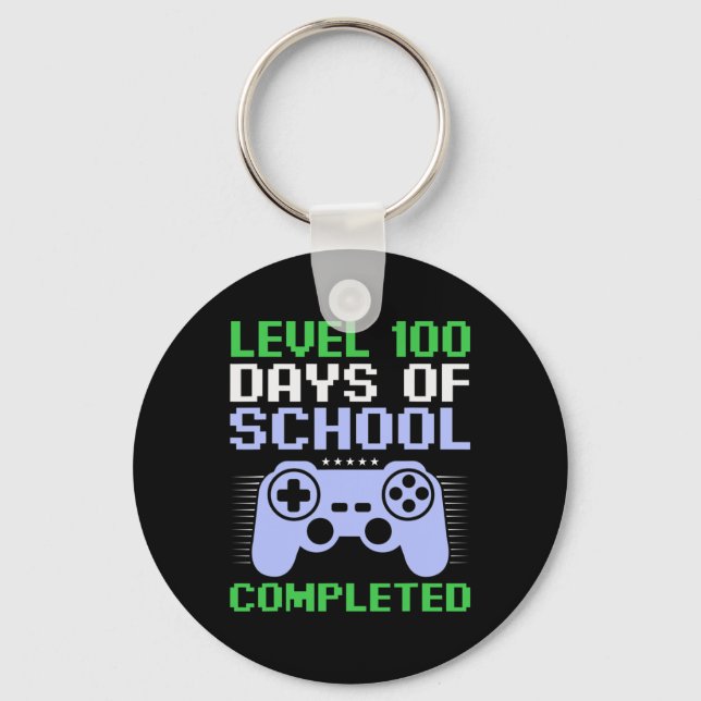 100th Day Of School Completed For Kids  Key Ring (Front)