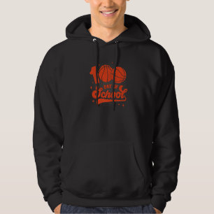 100th Day Of School Cool Basketball Player Premium Hoodie