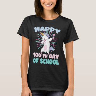 100th Day of School dabbing Unicorn T-Shirt