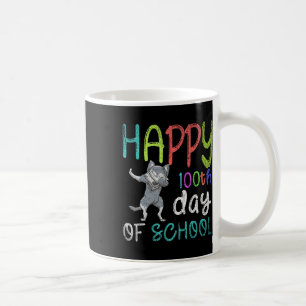 100th Day Of School Dabbing Wolf 100 Days Of Schoo Coffee Mug