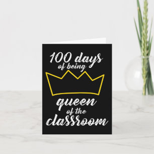 100th Day of School Design For Teachers and Studen Card