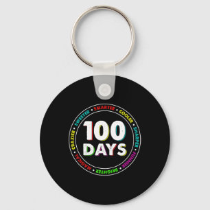 100th Day Of School Design Gift For Smarter Studen Key Ring
