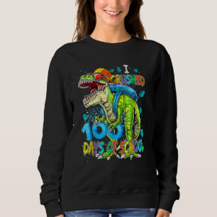 100th Day Of School Dino Kids Happy 100 Days Dinos Sweatshirt