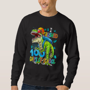 100th Day Of School Dino Kids Happy 100 Days Dinos Sweatshirt