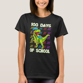 100th Day Of School Dino Kids Happy 100 Days Dinos T-Shirt