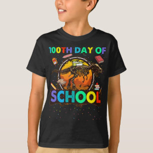 100th day of School Dinosaur Kids boys T-Shirt