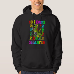 100th Day Of School Dinosaur Roaring Into 100 Days Hoodie