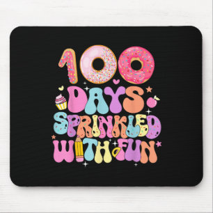 100th Day Of School Doughnut 100 Days Sprinkled Wi Mouse Pad