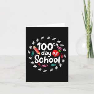 100th Day Of School For Teachers Kids 100 Days Sma Card