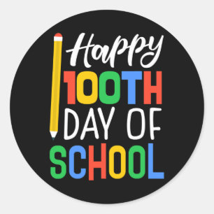 100th Day Of School For Teachers Kids Classic Round Sticker