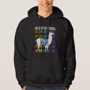 100th Day Of School For Toddlers Kids Kids Llama Hoodie